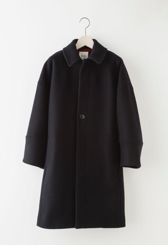 double woven melton coat - SUNAOKUWAHARA ONLINE STORE