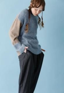 feather knit pull-over