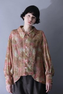 < pre-order > knitting print blouse