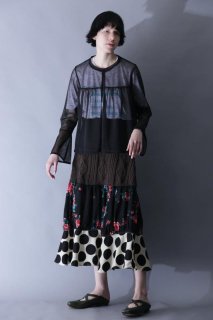< pre-order > cable jersey print skirt
