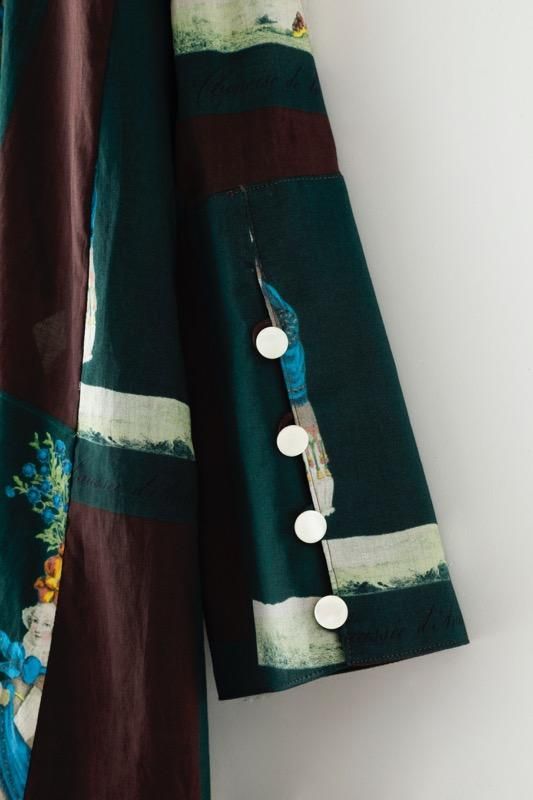 old fashion print one-piece - SUNAOKUWAHARA ONLINE STORE old fashion print one-piece - SUNAOKUWAHARA ONLINE STORE