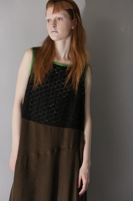 lace combination one-piece - SUNAOKUWAHARA ONLINE STORE