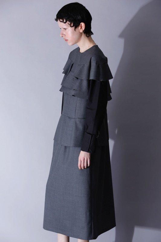 layered cloth one-piece - SUNAOKUWAHARA ONLINE STORE