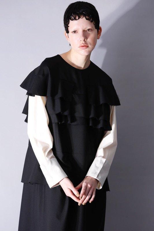 layered cloth one-piece - SUNAOKUWAHARA ONLINE STORE