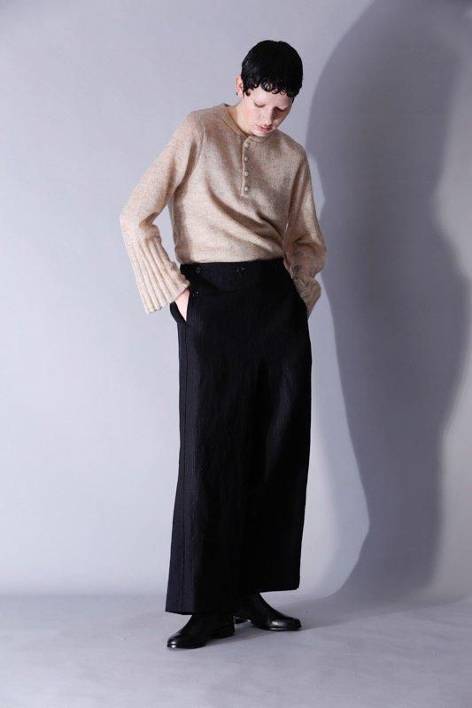 herringbone linen wool pants - SUNAOKUWAHARA ONLINE STORE