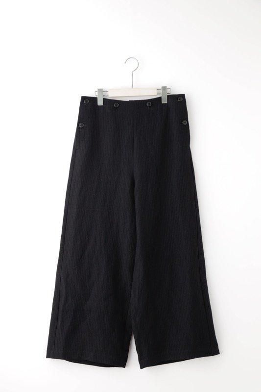 herringbone linen wool pants - SUNAOKUWAHARA ONLINE STORE
