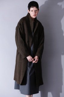 < pre-order > british wool herringbone coat