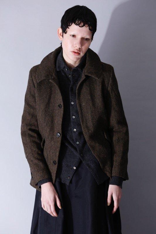 british wool herringbone jacket - SUNAOKUWAHARA ONLINE STORE