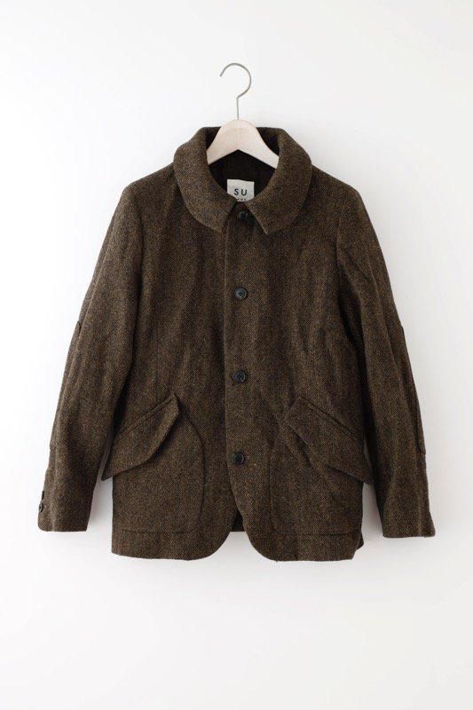 british wool herringbone jacket - SUNAOKUWAHARA ONLINE STORE
