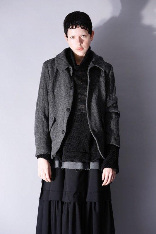 british wool herringbone jacket - SUNAOKUWAHARA ONLINE STORE