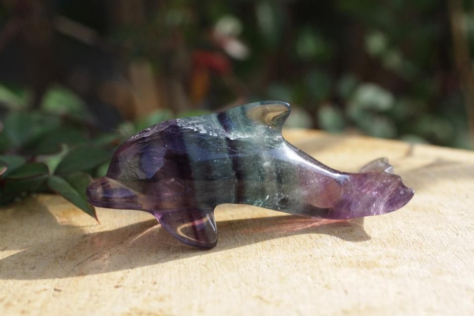 不動の人気♪フローライトのイルカさん♪ - 天然石・アクセサリーのお