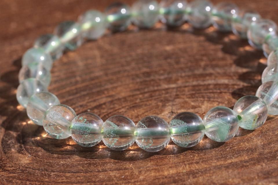 グリーンファントム　クォーツブレスレット【マダガスカル産】 プレミアム/最高品質]マダガスカル産グリーンファントムクォーツ