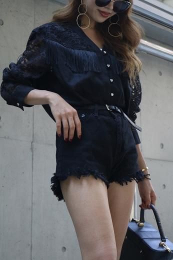 fringe lace docking tops