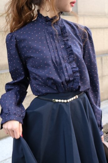 vintagefrill rétro blouse / navy