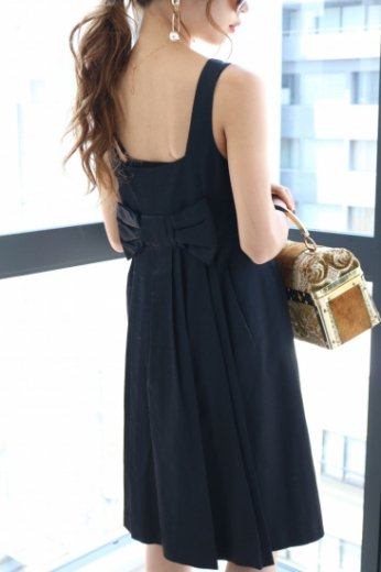 【vintage】VALENTINO / back ribbon sleeveless dress