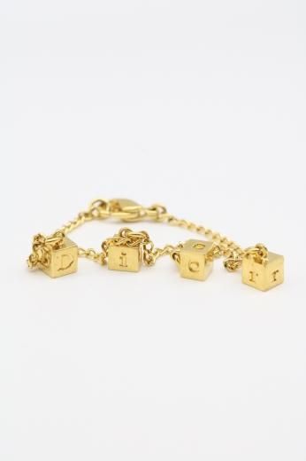 vintageChristian Dior / dice motif Dior logo bracelet 