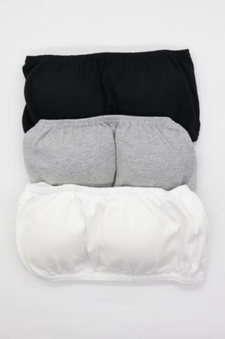 padded bare top / blackwhitegray
