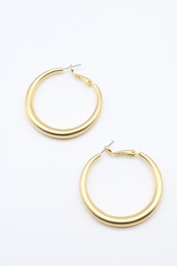 gold hoop pierced earrings