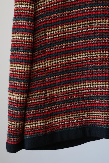 vintage】Yves Saint Laurent / gold retro button collarless knit