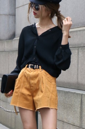 vintage front button see-through pleats shirt tops