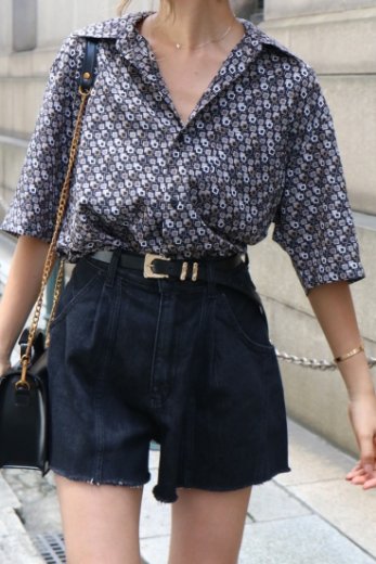 vintagegeomentry pattern blouse