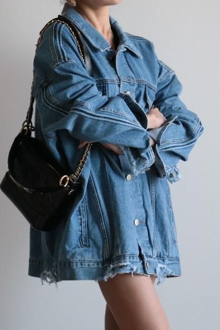 big silhouette crash denim jacket - Madder vintage