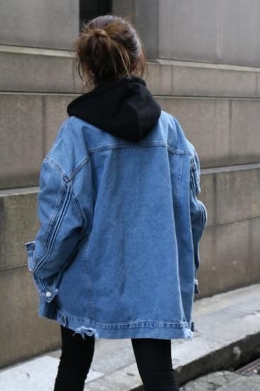 big silhouette crash denim jacket - Madder vintage