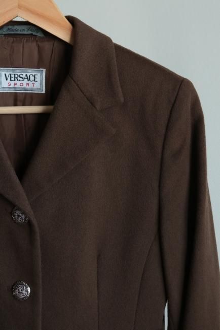 vintage】VERSACE / medusa button notched lapel collar jacket vintage】VERSACE / medusa button notched lapel collar jacket