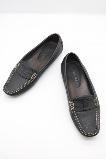 vintage】CELINE / stitch toe deck shoes - Madder vintage