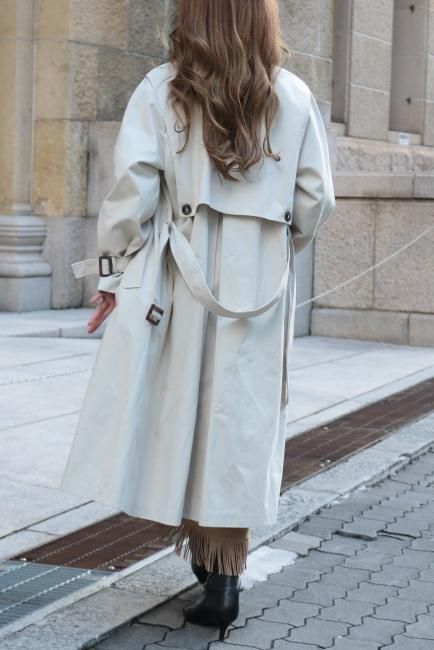 ＜H＞BALMACAAN COAT/コート square storm shield balmacaan coat (belt set) / natural