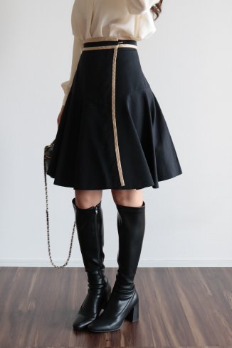 【vintage】Yves Saint Laurent / bicolor flare wrap skirt