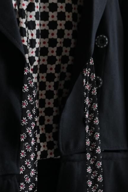 KENZO ダブルコート KENZO WOOL VARSITY JACKET Black （ケンゾー ウール バーシティ