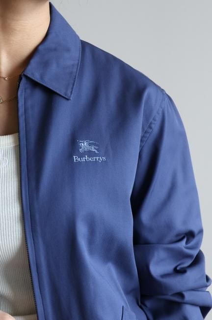 vintage】Burberrys / logo embroidery zip up blouson - Madder