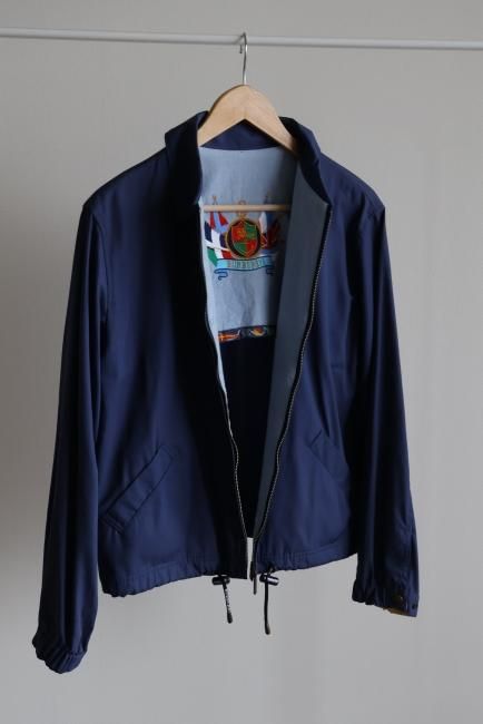 vintage】Burberrys / logo embroidery zip up blouson - Madder