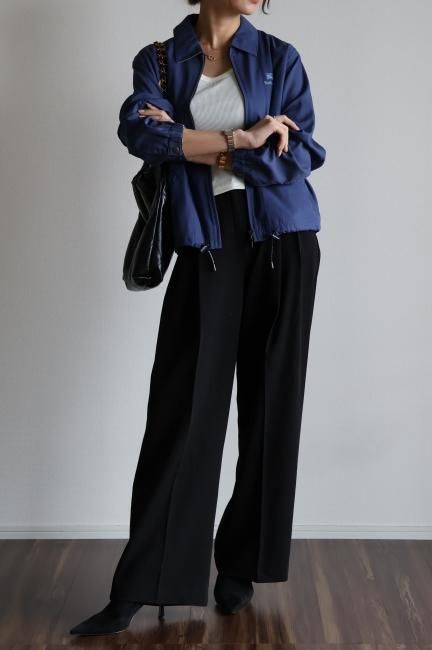 vintage】Burberrys / logo embroidery zip up blouson - Madder