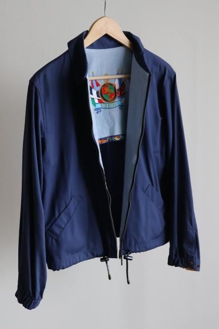 vintage】Burberrys / logo embroidery zip up blouson - Madder