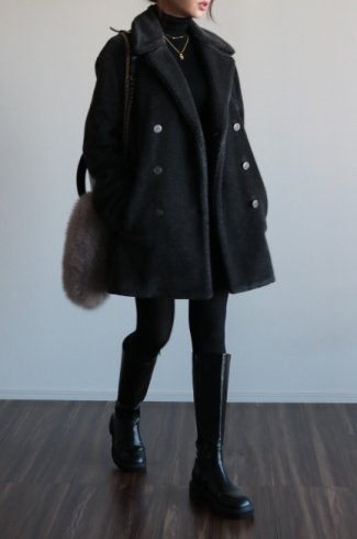 【vintage】FENDI / ulster collar double breasted fleece coat