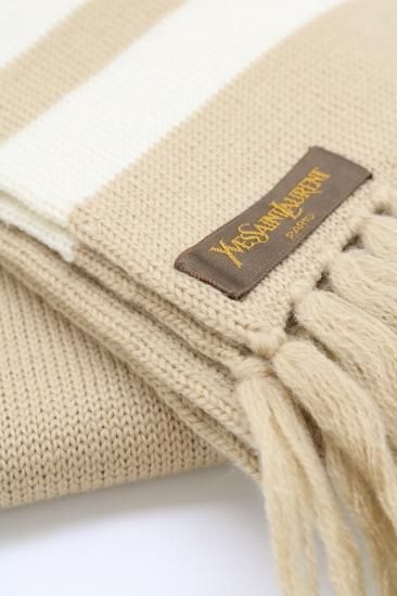 Saint Laurent ストライプマフラー vintage】Yves Saint Laurent