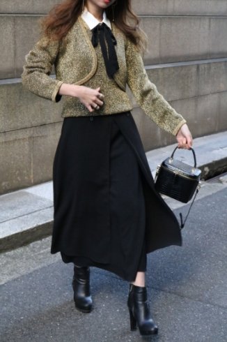 【vintage】Yves Saint Lauren / short jacket & tank top  knit ensemble