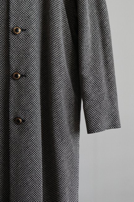 【vintage】stand collar 2way reversible long jacket coat - Madder vintage