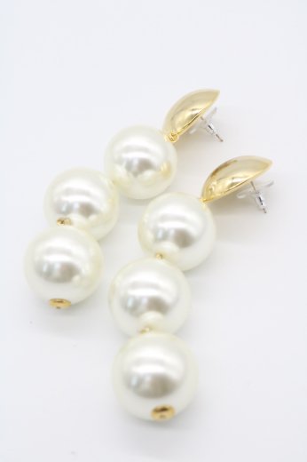 swing pearl pierced earrings