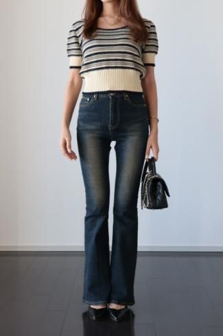 vintageFENDI / U neck compact summer knit tops