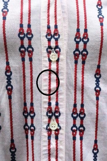 vintage】CELINE / rope chain patterned pure cotton blouse