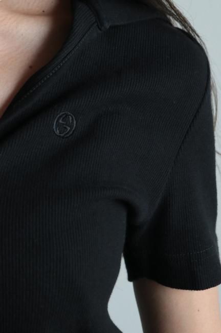 グッチビンテージ　トップス vintage】GUCCI / 90's GG interlocking embroidery rib skipper