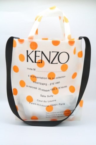 USEDKENZO / dot pattern logo printed clear tote bag