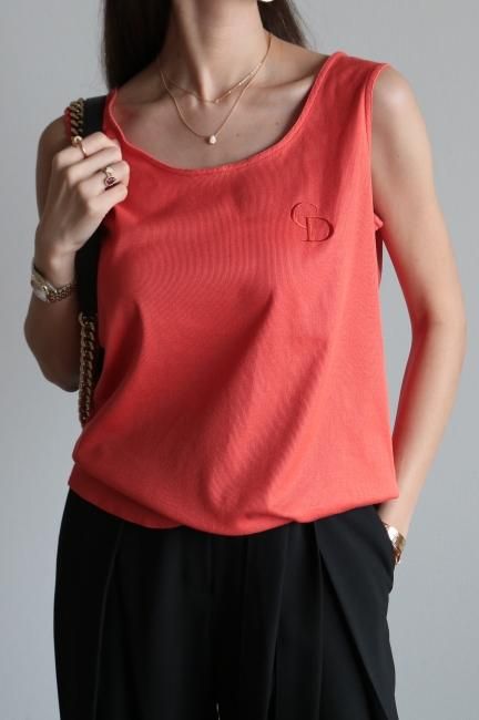 Christian Dior リブ編み タンクトップ M 赤青セット Christian Dior リブ編み タンクトップ M 赤青セット