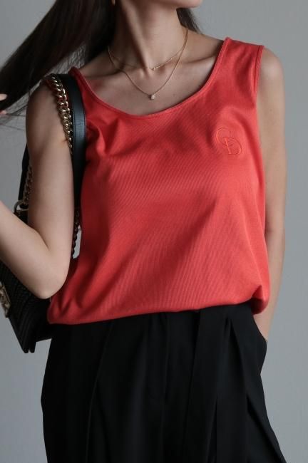 Christian Dior クリスチャンディオール ロゴ刺繍タンクトップ Christian Dior クリスチャンディオール ロゴ刺繍タンクトップ