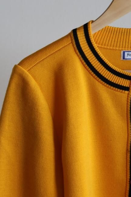 ジャケット・アウター Vintage Yves Saint Laurent knit jacket vintage】Yves Saint Laurent / 90's round neck black line
