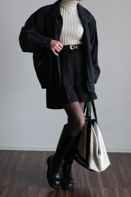 vintage】Christian Dior / zip up swing top blouson - Madder