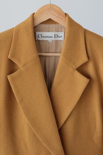 vintage】Christian Dior / belied lapel collar double vintage】Christian Dior / belied lapel collar double